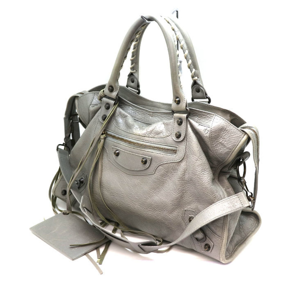 BALENCIAGA The City Leather Gray Bag Shoulder Handbag